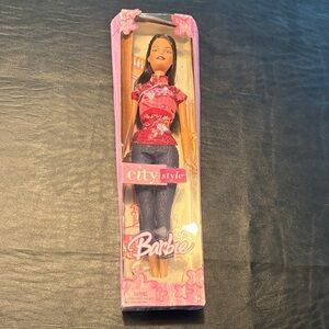 Barbie City Style Doll in Pink and Blue Outfit